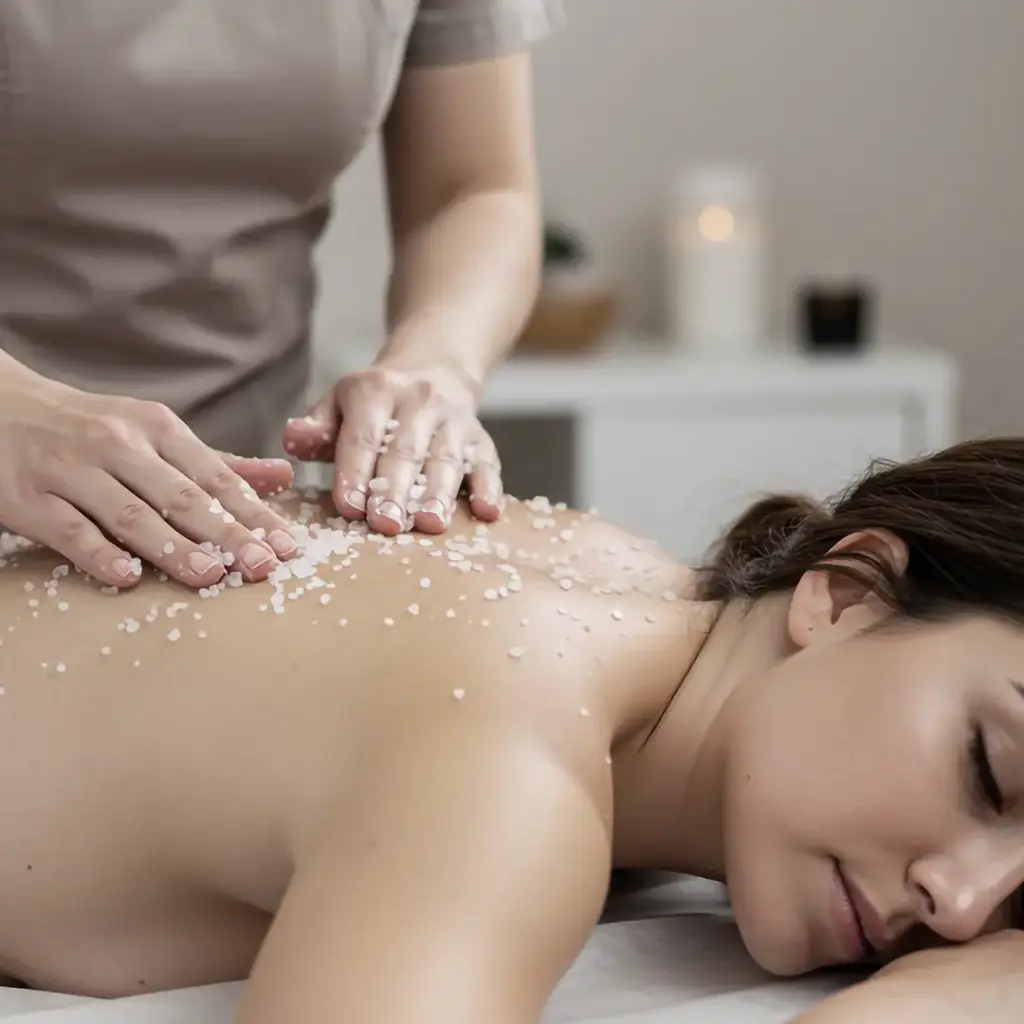 Organic body scrub & massage