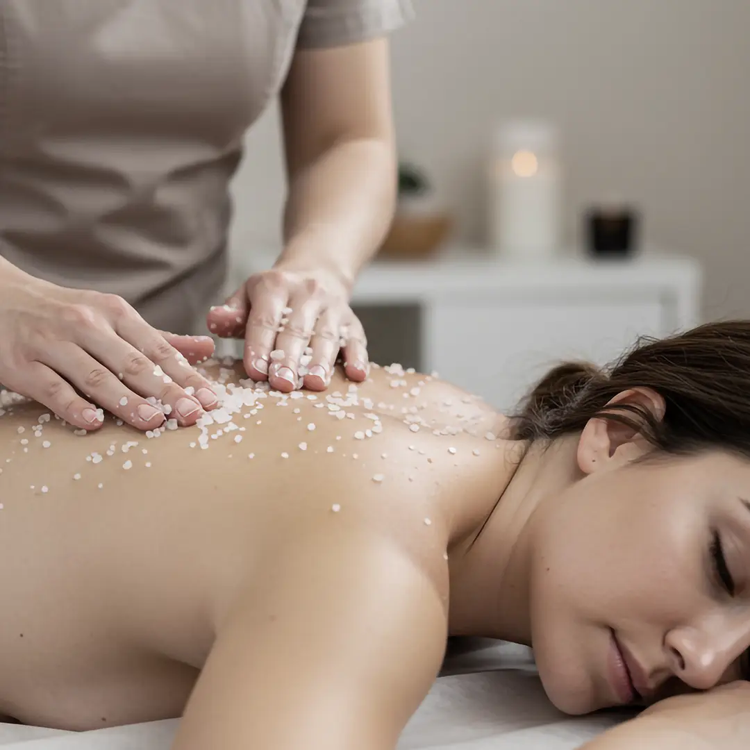 Organic body scrub & massage